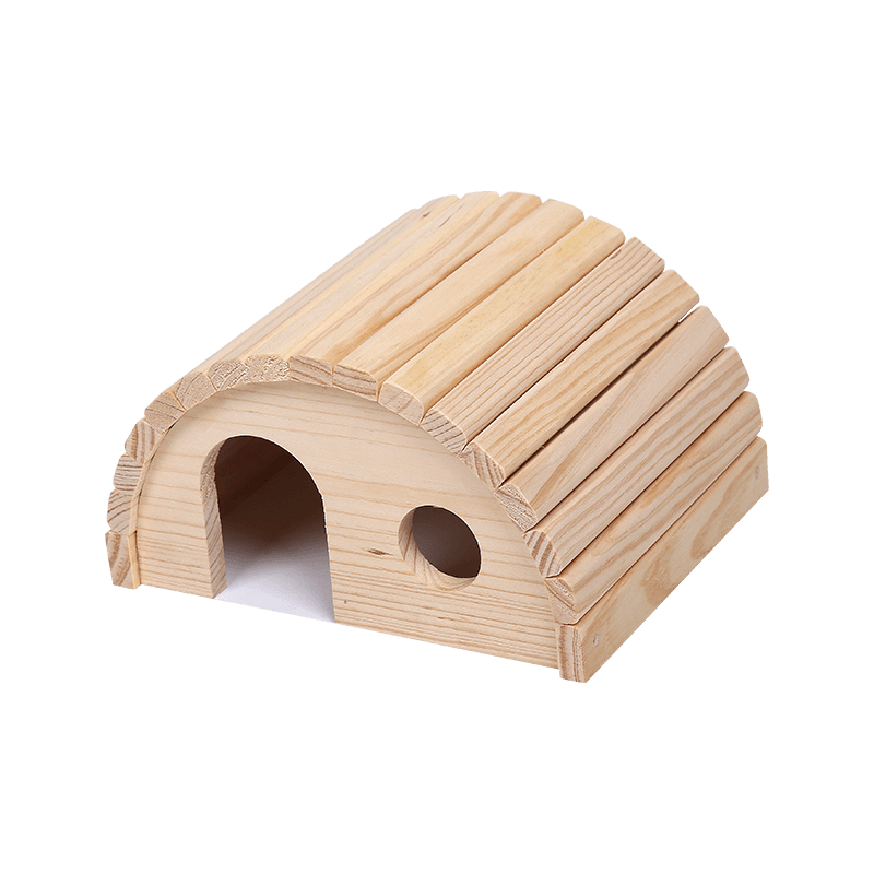 Nagerhaus aus Massivholz mit rundem Dach